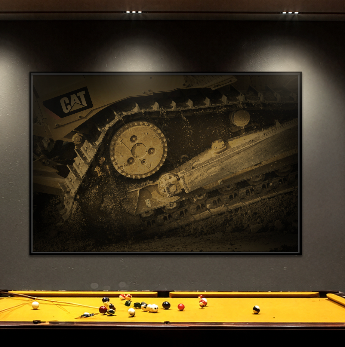 D6 Dozer Track Detail | Photo Art on Framed Canvas