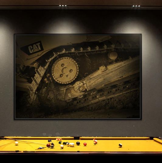 D6 Dozer Track Detail | Photo Art on Framed Canvas