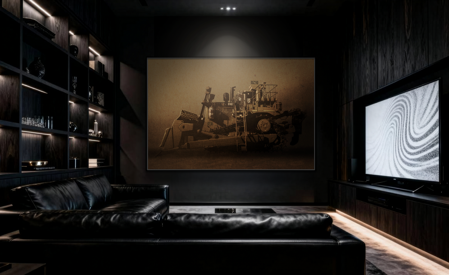 Classic D10Z Dozer | Framed Wall Art on Stretched Canvas