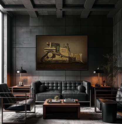 D8 Classic 90's Dozer | Framed Wall Art on Stretched Canvas