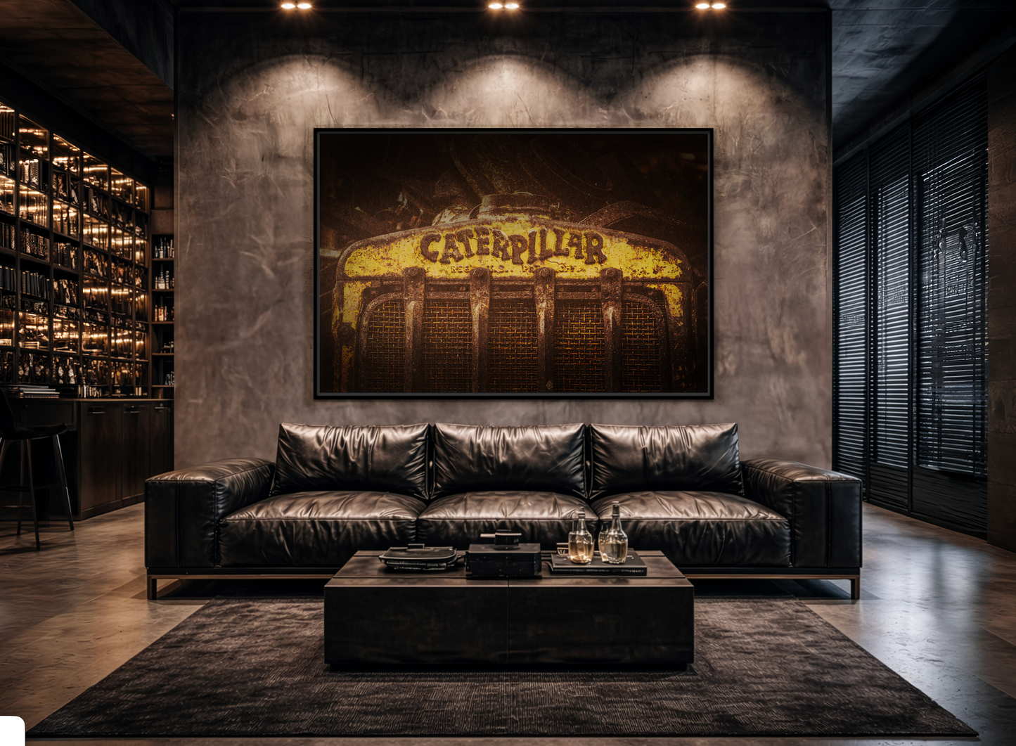 Weathered & Worn Vintage Crawler Grill | Framed Wall Art on Stretched Canvas