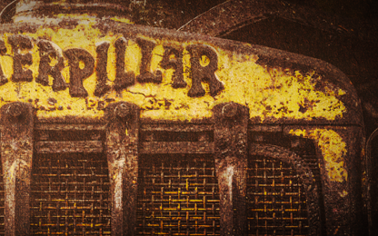 Weathered & Worn Vintage Crawler Grill | Framed Wall Art on Stretched Canvas