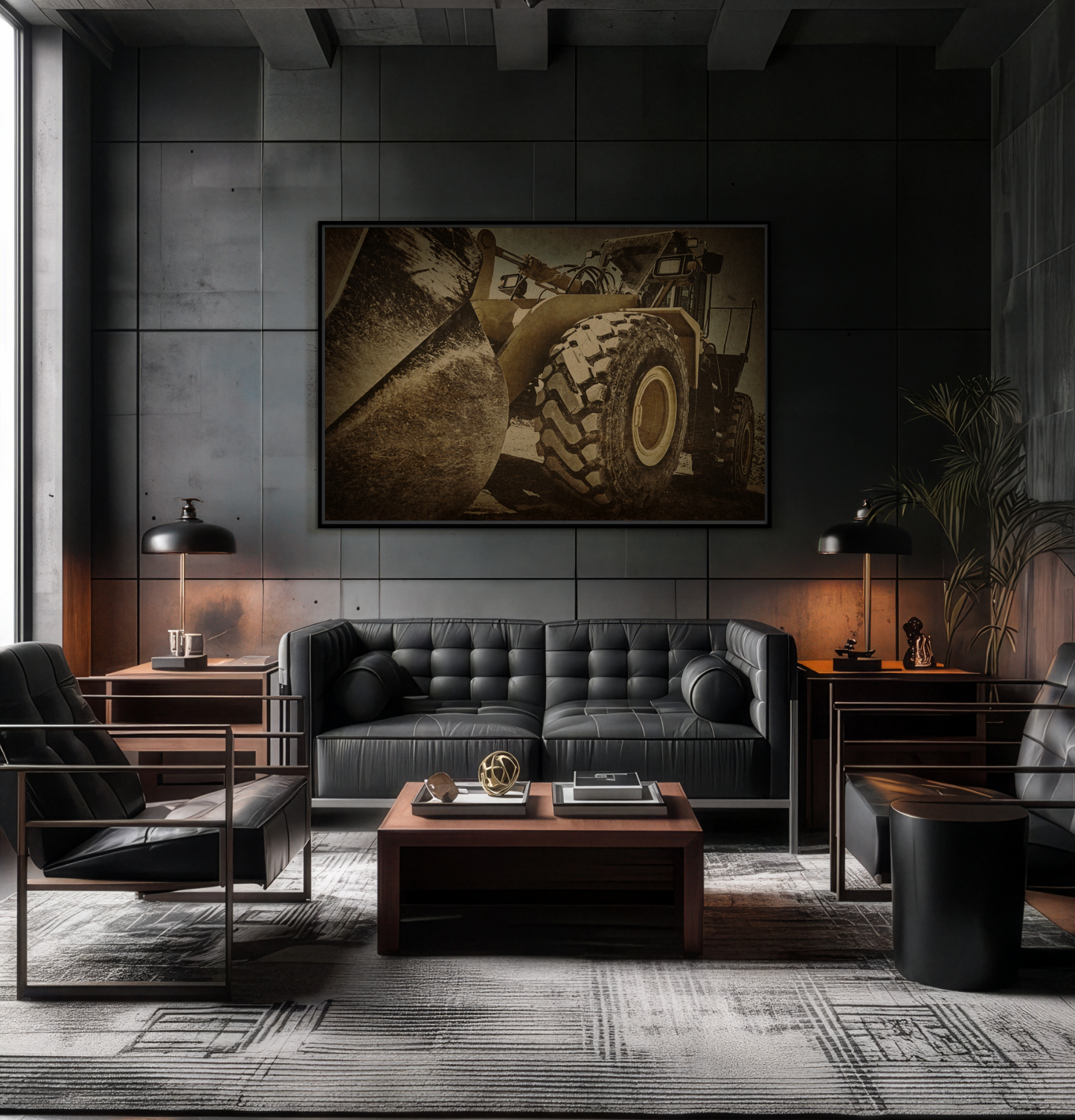 Big Bucket Loader | Framed Wall Art on Stretched Canvas