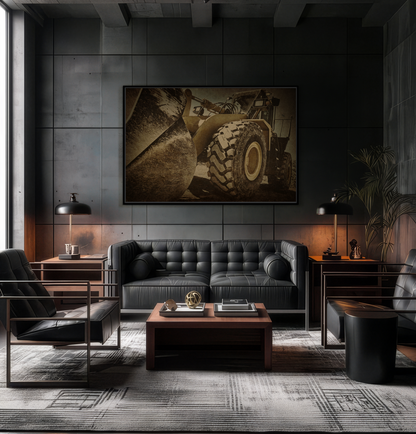 Big Bucket Loader | Framed Wall Art on Stretched Canvas