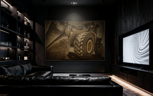 Big Bucket Loader | Framed Wall Art on Stretched Canvas