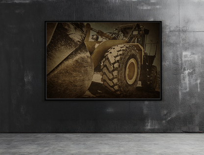 Big Bucket Loader | Framed Wall Art on Stretched Canvas
