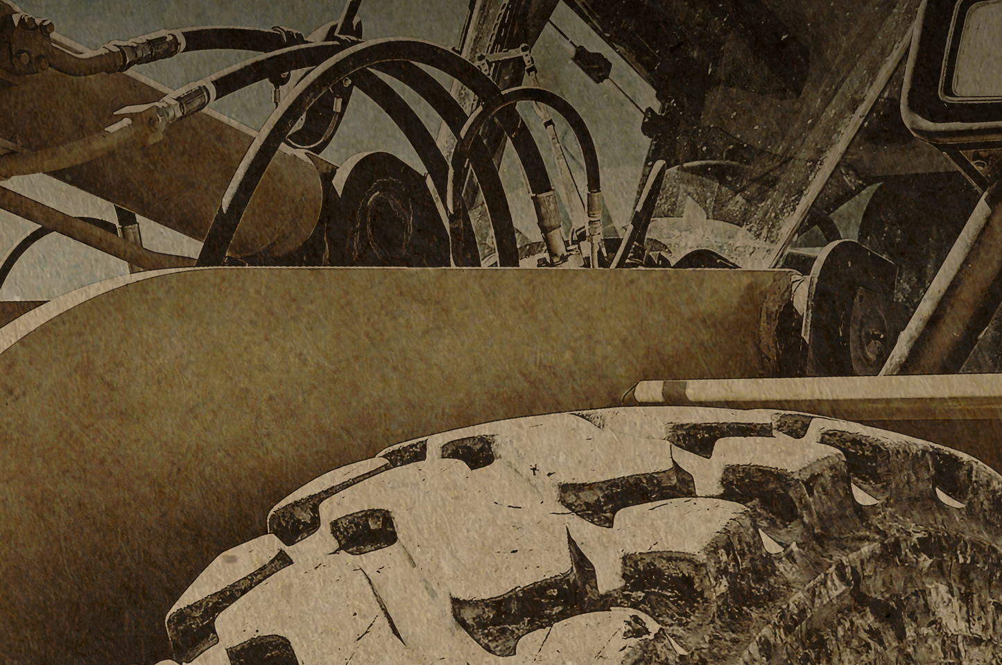 Big Bucket Loader | Framed Wall Art on Stretched Canvas