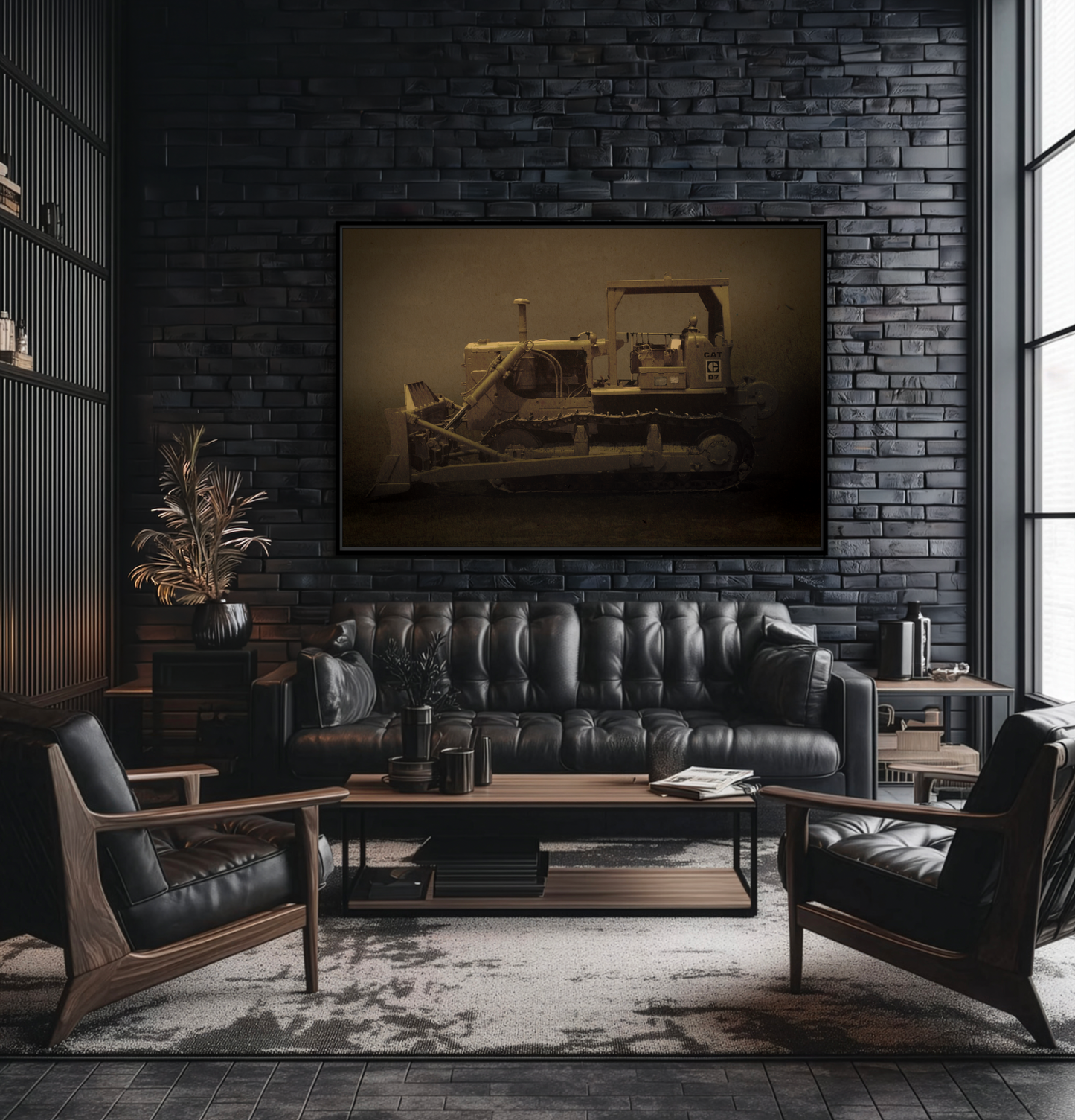 Classic D7 Dozer | Framed Wall Art on Stretched Canvas