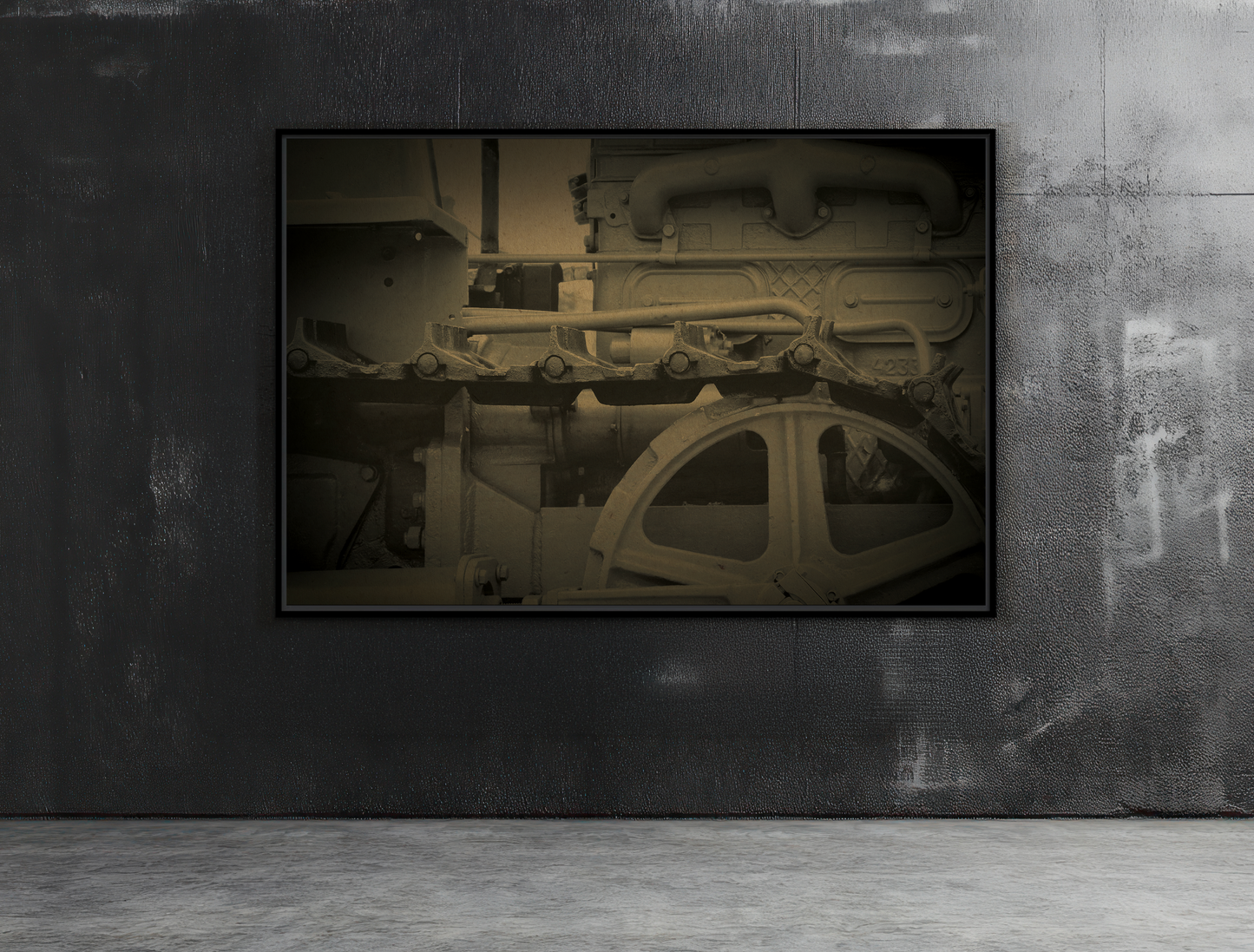 Vintage Track Detail | Framed Wall Art on Stretched Canvas