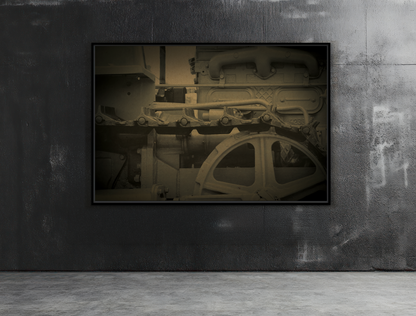 Vintage Track Detail | Framed Wall Art on Stretched Canvas