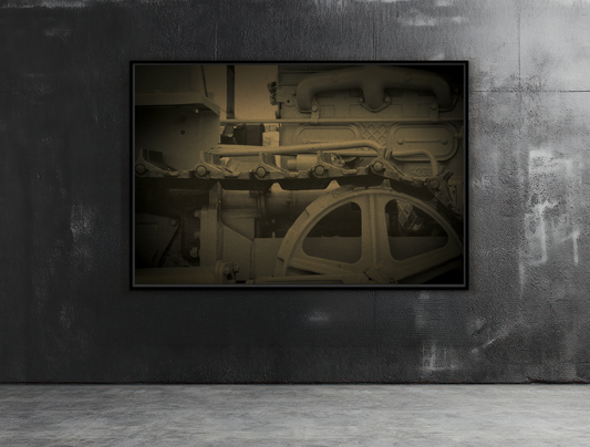 Vintage Track Detail | Framed Wall Art on Stretched Canvas