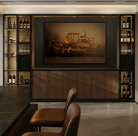 Classic D8 Dozer | Framed Wall Art on Stretched Canvas