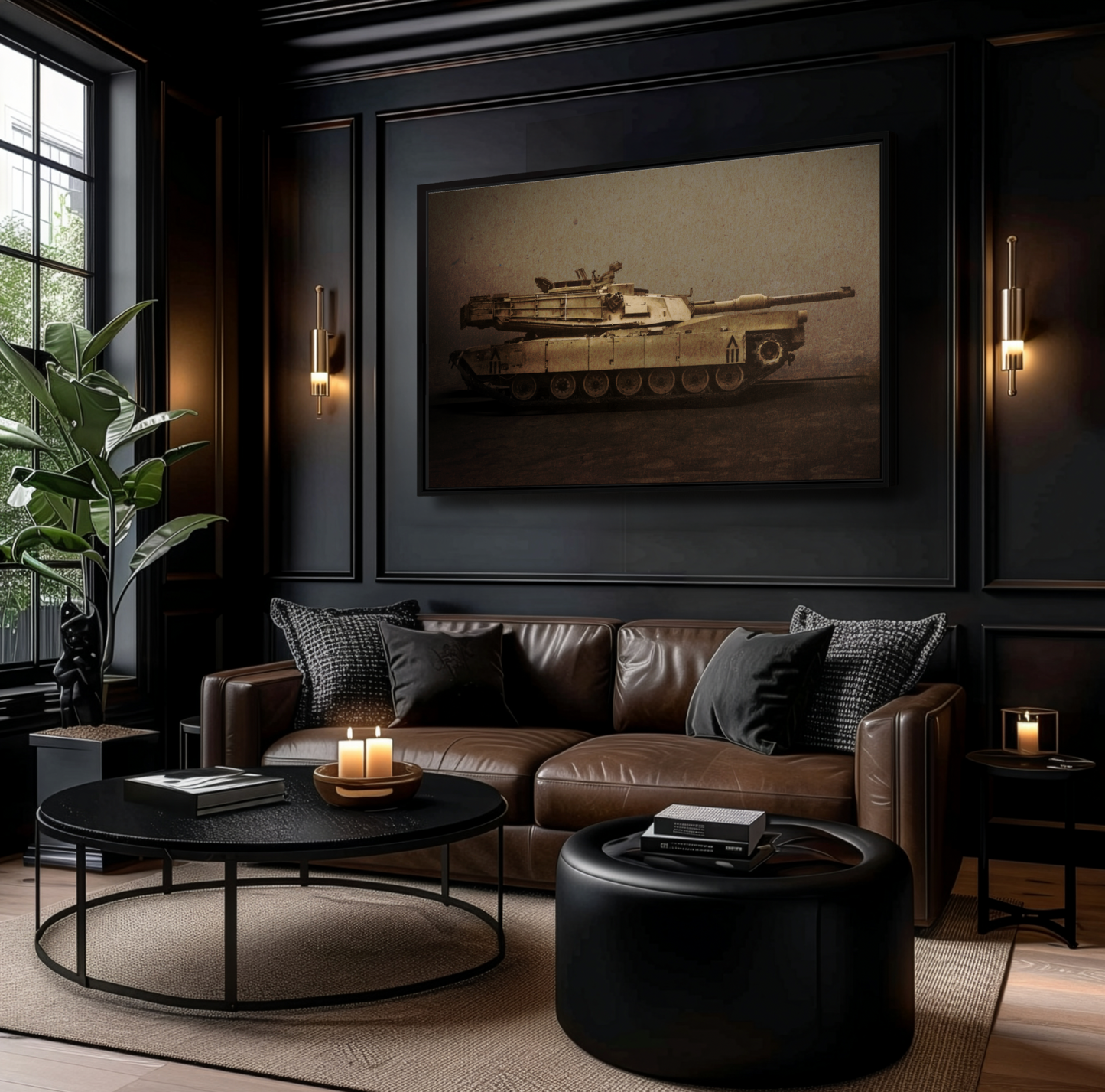 Abrams M1 Tank | Framed Wall Art on Stretched Canvas