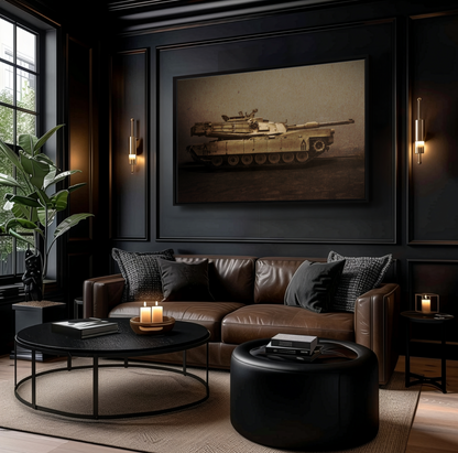 Abrams M1 Tank | Framed Wall Art on Stretched Canvas