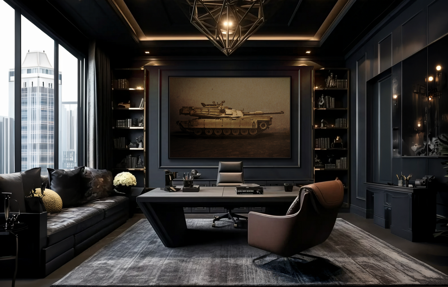 Abrams M1 Tank | Framed Wall Art on Stretched Canvas