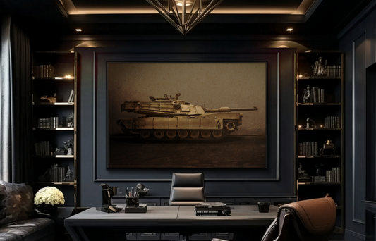 Abrams M1 Tank | Framed Wall Art on Stretched Canvas
