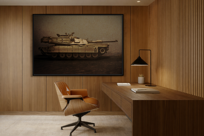 Abrams M1 Tank | Framed Wall Art on Stretched Canvas