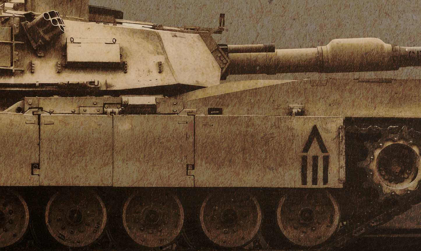 Abrams M1 Tank | Framed Wall Art on Stretched Canvas