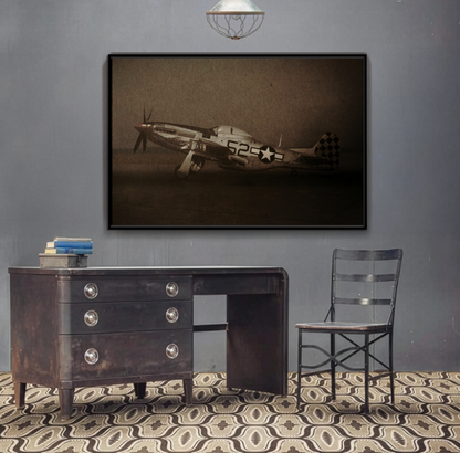 P-51 MUSTANG | Framed Wall Art on Stretched Canvas