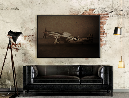 P-51 MUSTANG | Framed Wall Art on Stretched Canvas