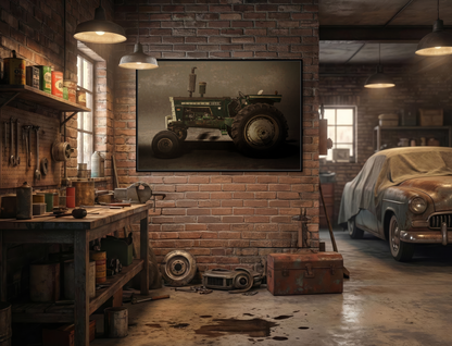 Classic Oliver 1855 Tractor | Framed Wall Art on Stretched Canvas