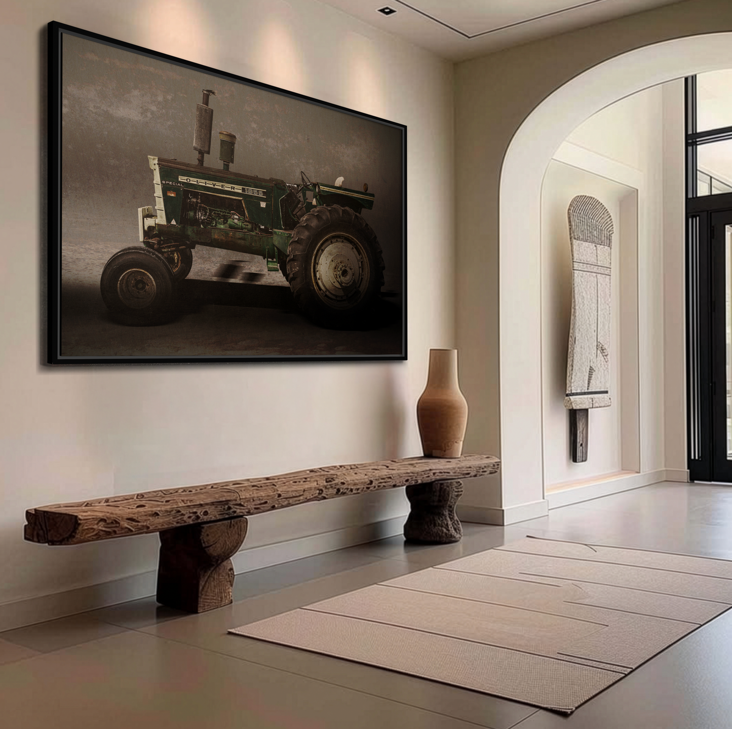 Classic Oliver 1855 Tractor | Framed Wall Art on Stretched Canvas