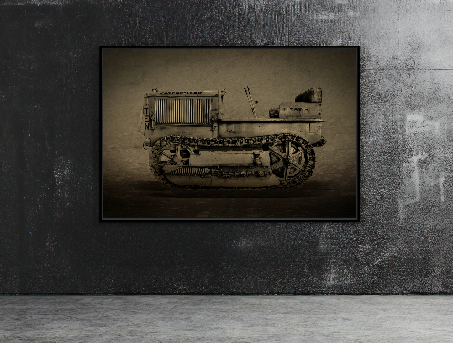 Vintage Crawler 10 'TEN' Tractor | Photo Wall Art on Framed Canvas