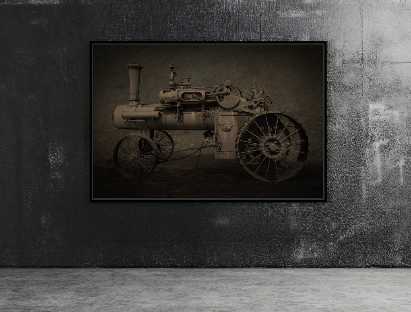 Vintage CASE 65 HP Tractor Photo Wall Art on Canvas