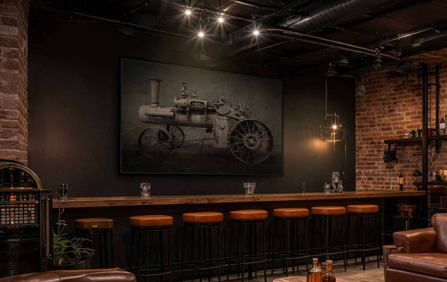 Vintage CASE 65 HP Tractor Photo Wall Art on Canvas