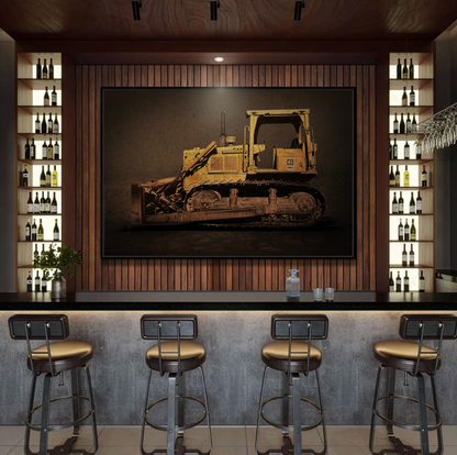 Classic D6D Dozer | Framed Wall Art on Stretched Canvas