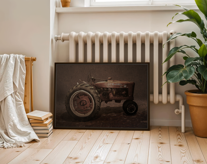Vintage Farmall M Tractor | Framed Wall Art on Stretched Canvas