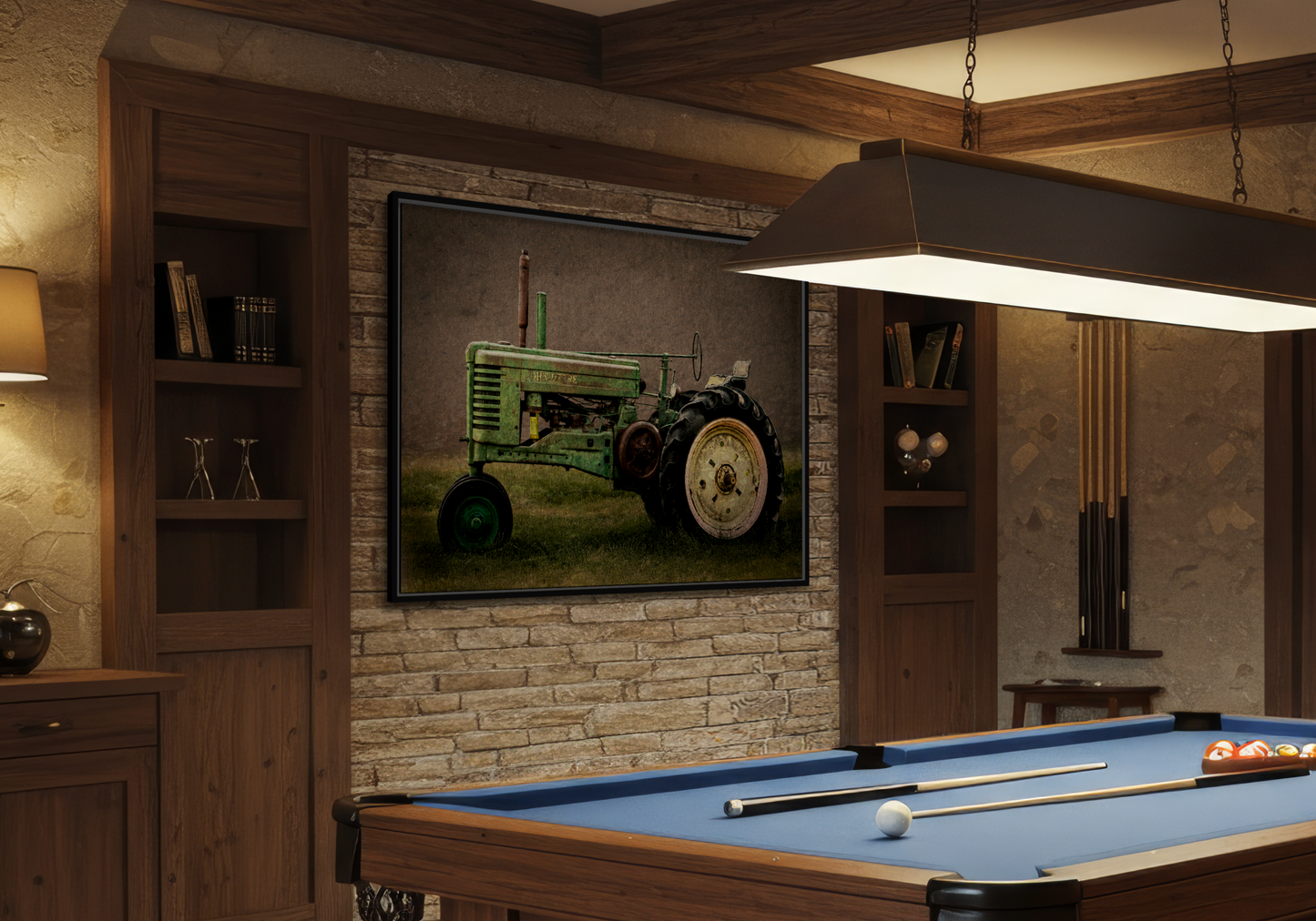 Vintage Weathered John Deere Model G | Framed Wall Art on Stretched Canvas
