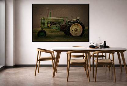 Vintage Weathered John Deere Model G | Framed Wall Art on Stretched Canvas