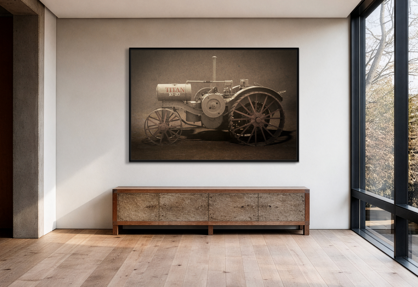Vintage International Titan 10-20 Tractor | Framed Wall Art on Stretched Canvas