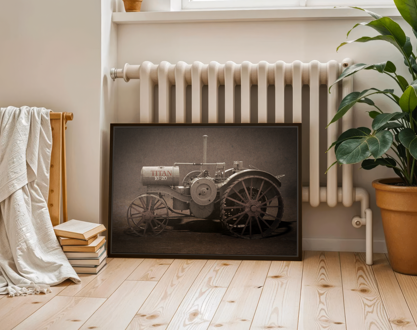 Vintage International Titan 10-20 Tractor | Framed Wall Art on Stretched Canvas