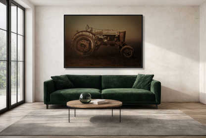 Weathered Vintage Farmall Tractor | Framed Wall Art on Stretched Canvas