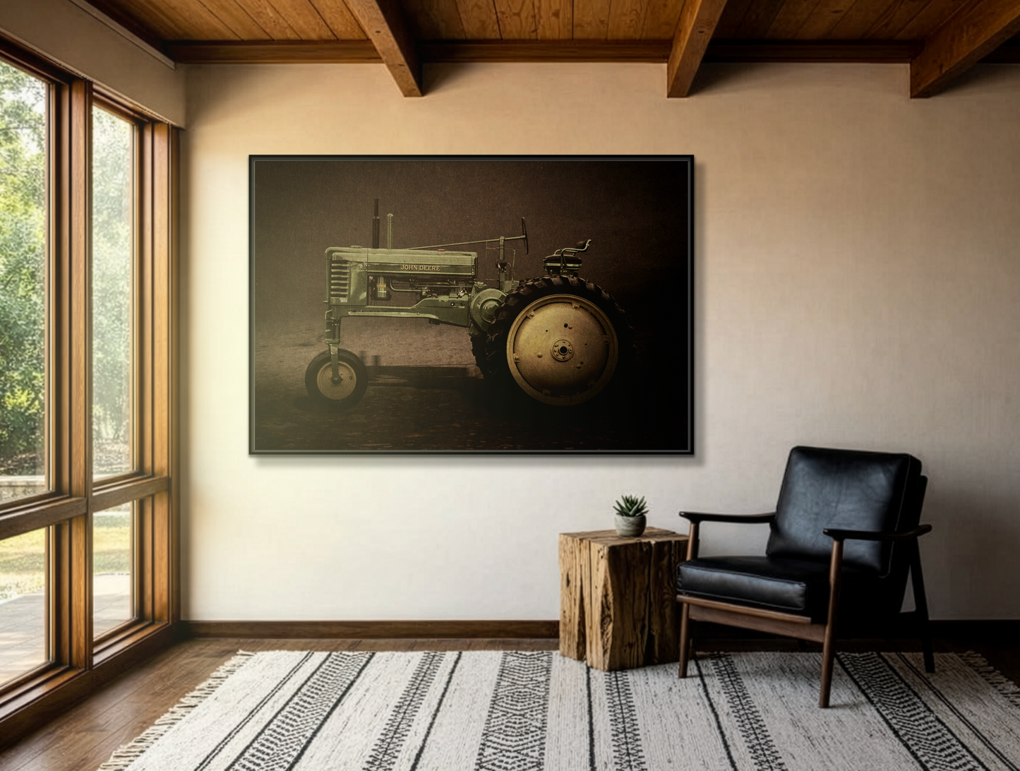Vintage 1949 John Deere Model B High | Framed Wall Art on Stretched Canvas