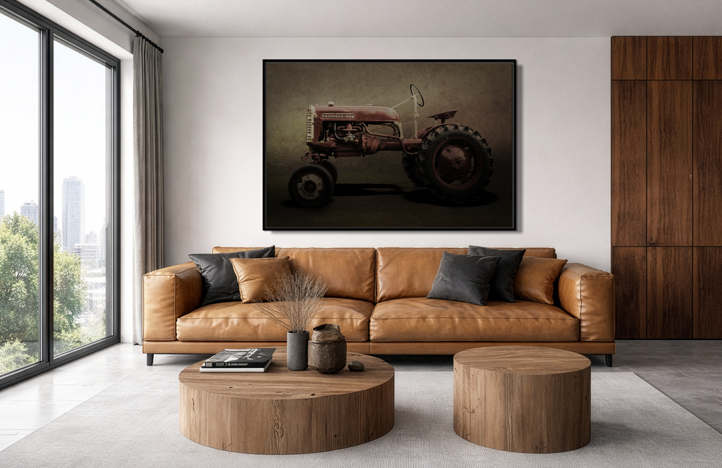 Vintage Farmall Cub Tractor | Framed Wall Art on Stretched Canvas