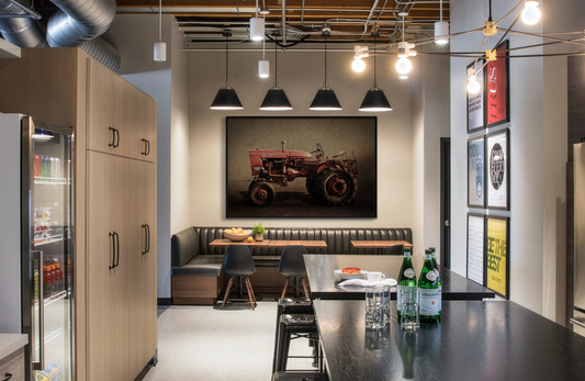 Vintage Farmall Model 140 Tractor | Framed Wall Art on Stretched Canvas