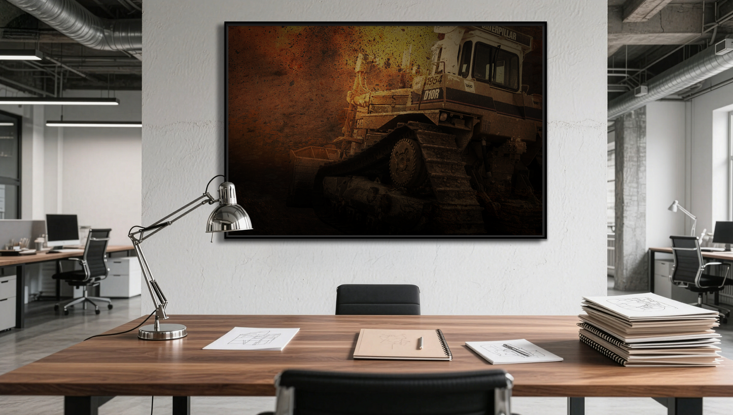 D10 Dramatic Dozer | Framed Wall Art on Stretched Canvas
