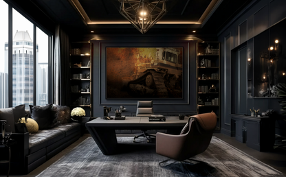 D10 Dramatic Dozer | Framed Wall Art on Stretched Canvas