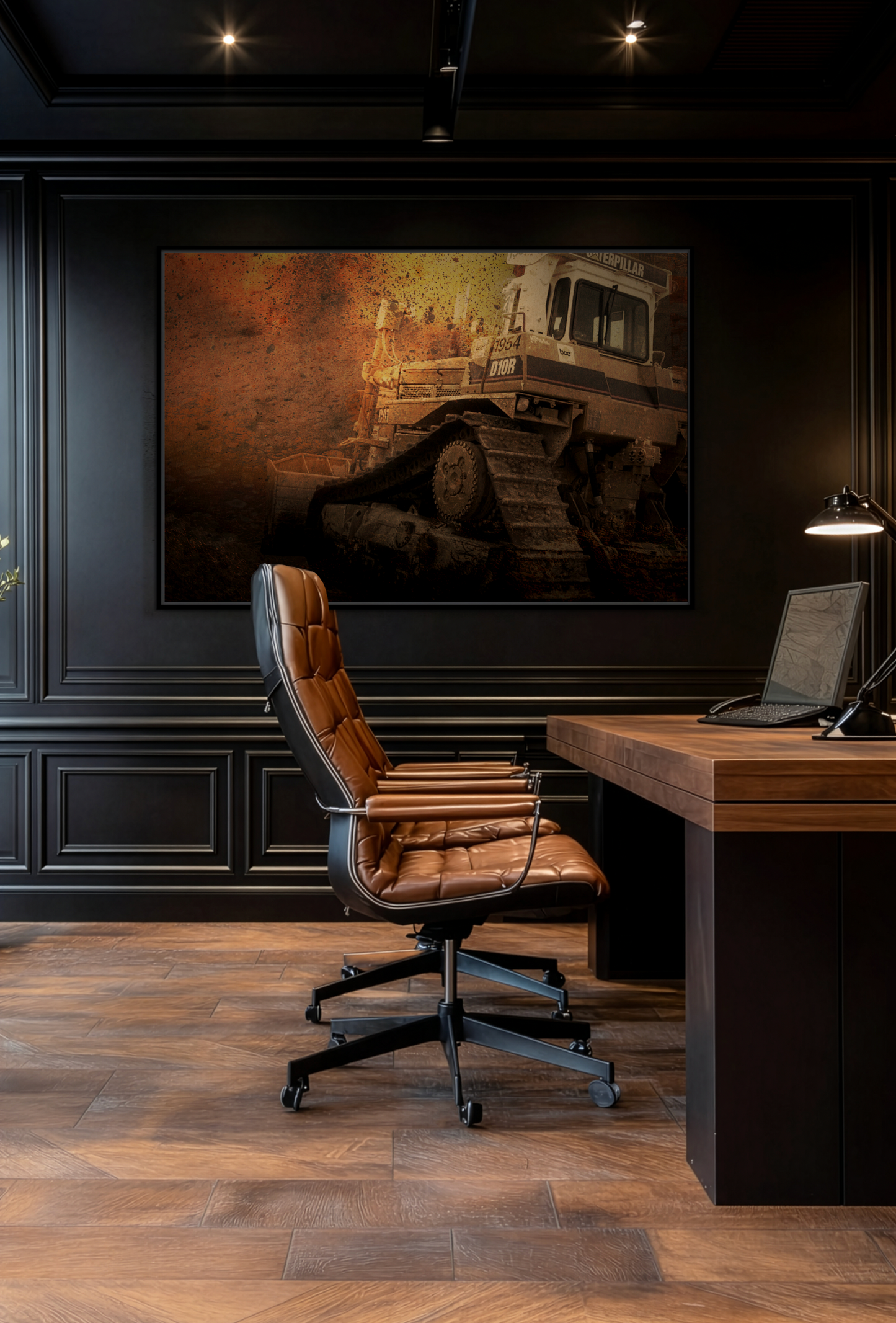 D10 Dramatic Dozer | Framed Wall Art on Stretched Canvas