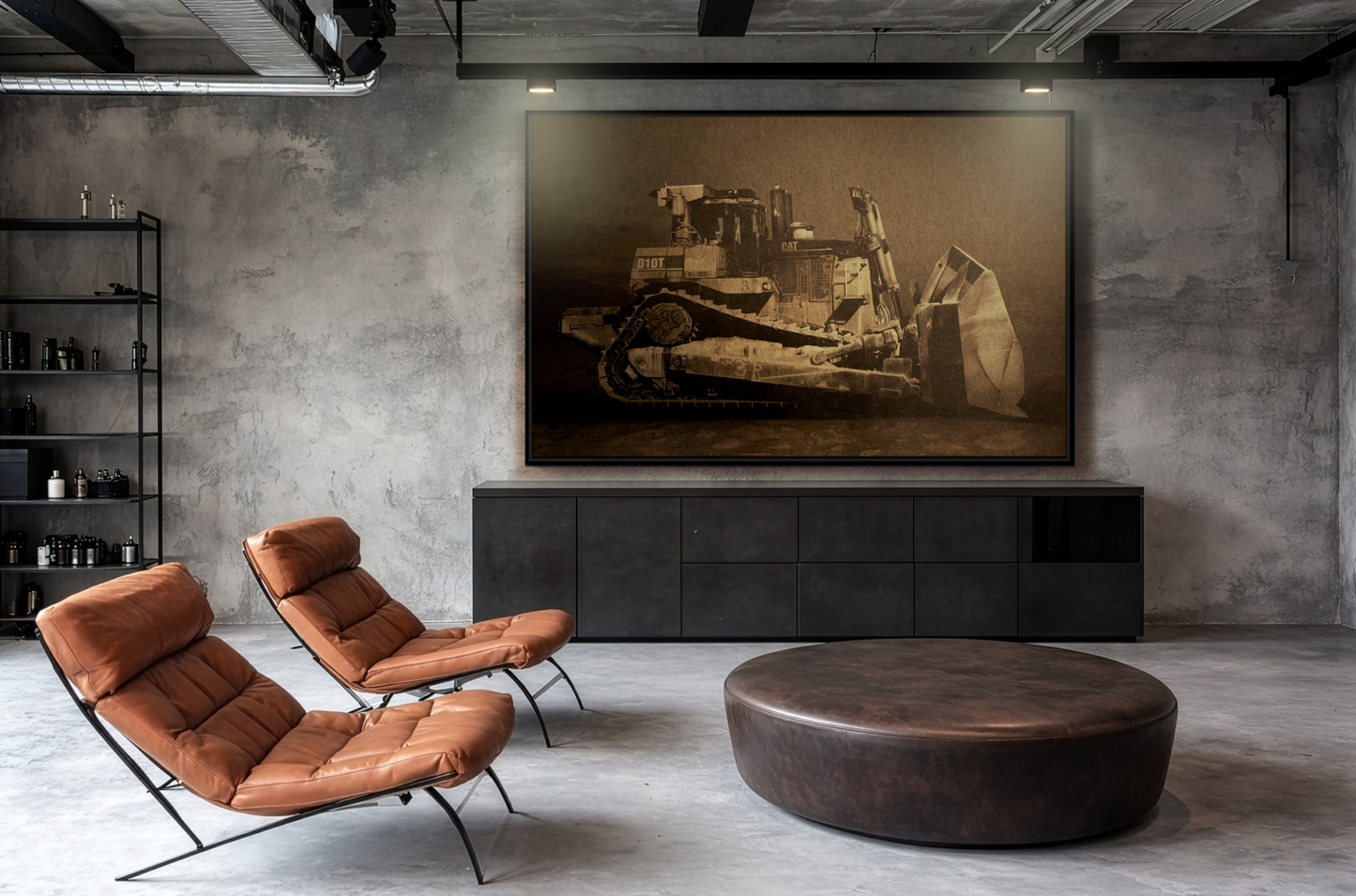 Classic D10T Dozer | Framed Wall Art on Stretched Canvas