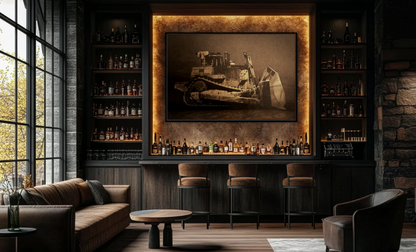 Classic D10T Dozer | Framed Wall Art on Stretched Canvas