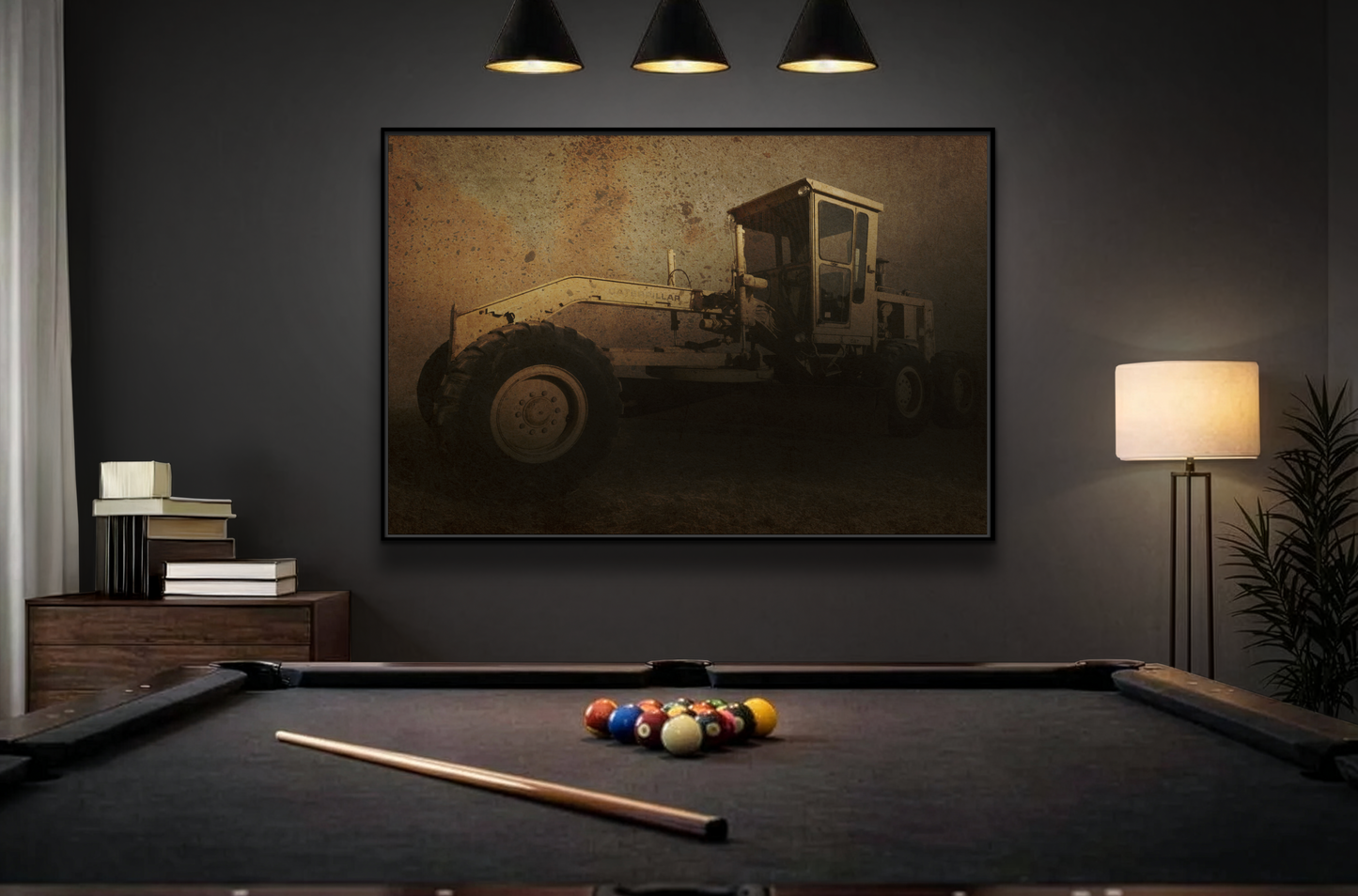 Classic 120G Motorgrader Action| Framed Wall Art on Canvas