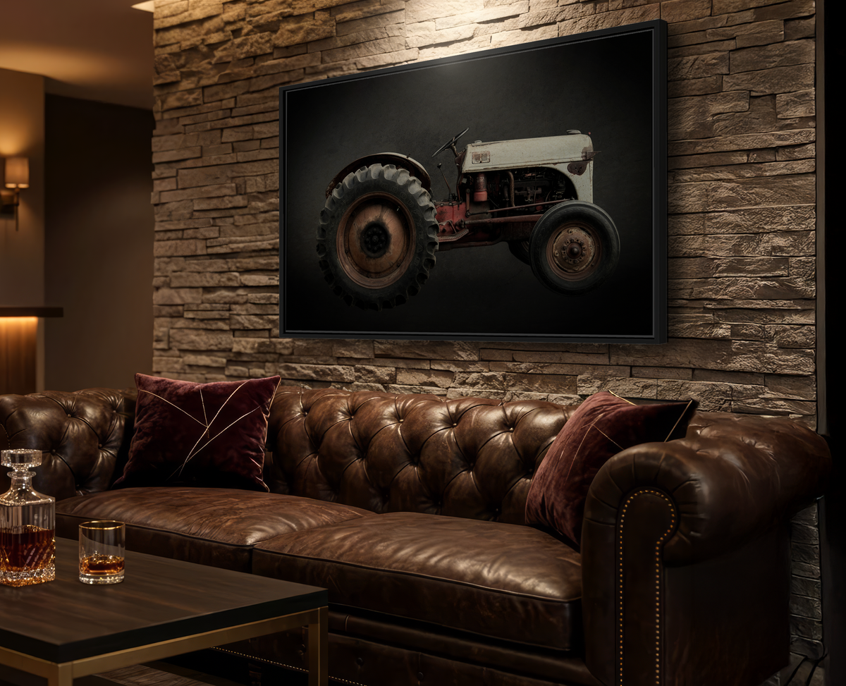 Vintage Ford 8N Tractor Photo Wall Art on Canvas