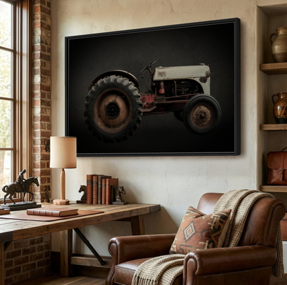 Vintage Ford 8N Tractor Photo Wall Art on Canvas