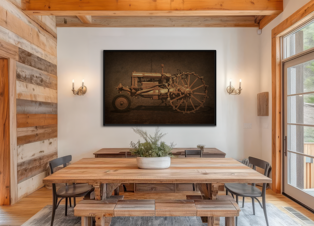 Vintage Ford Fordson Steel Wheel | Wall Art on Framed Canvas