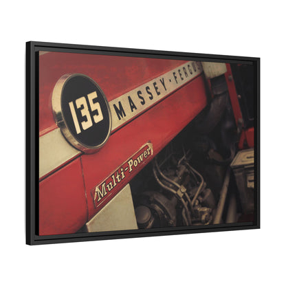 Vintage Massey 135 Close Up | Framed Wall Art on Stretched Canvas