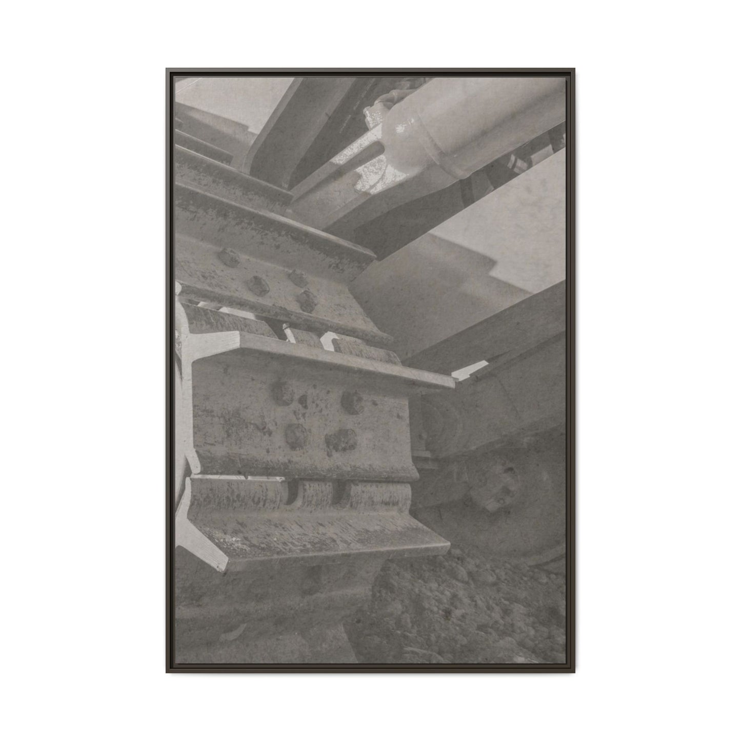 Epic D8 Dozer Triptych | Light Gray | Right  Panel | Jondo | Matte Canvas Print (Framed)